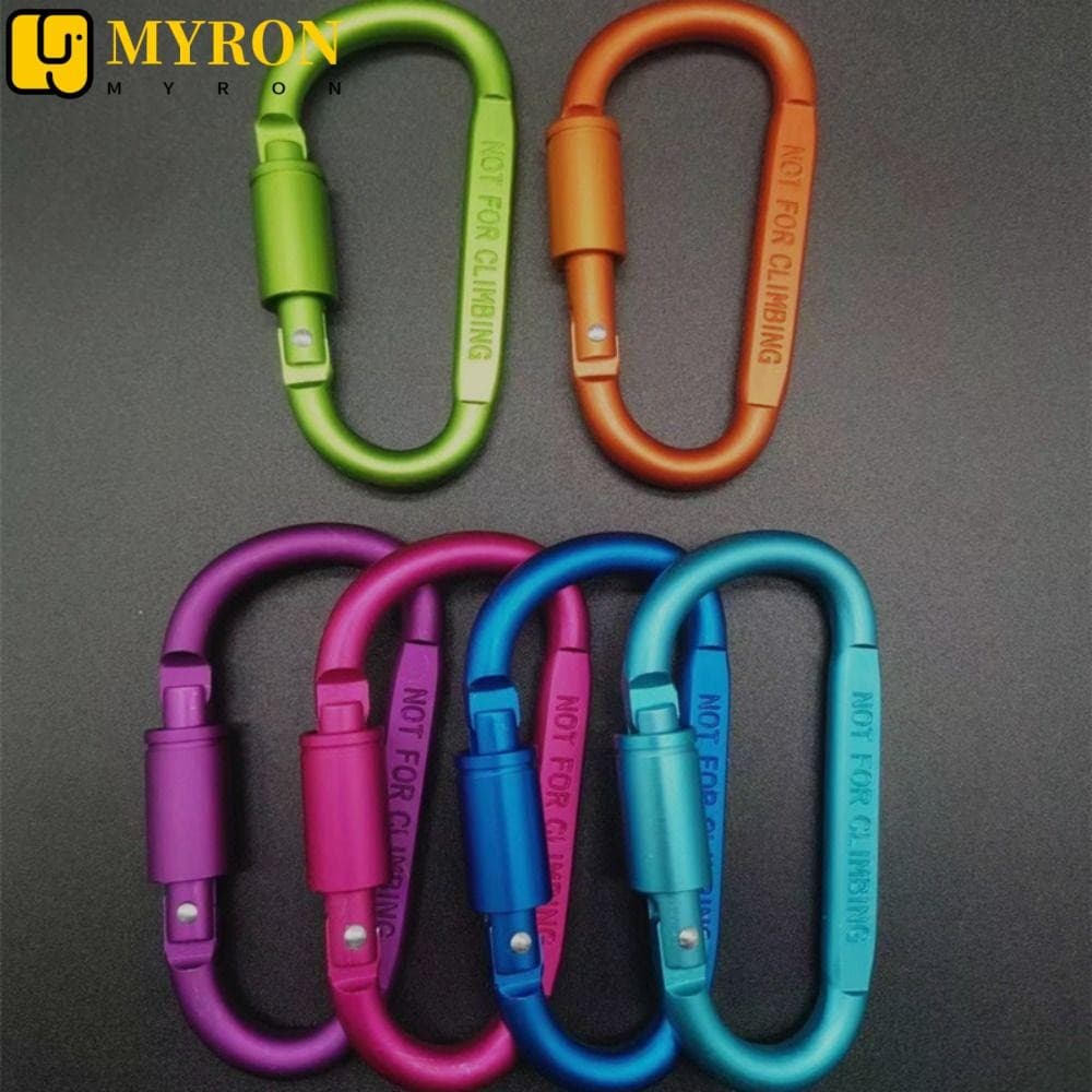 Fivela De Segurança MYRON1 , Multicores Com Chaveiro Esportivo Trava , Mosquetão Em Forma De D De Liga De Alumínio
