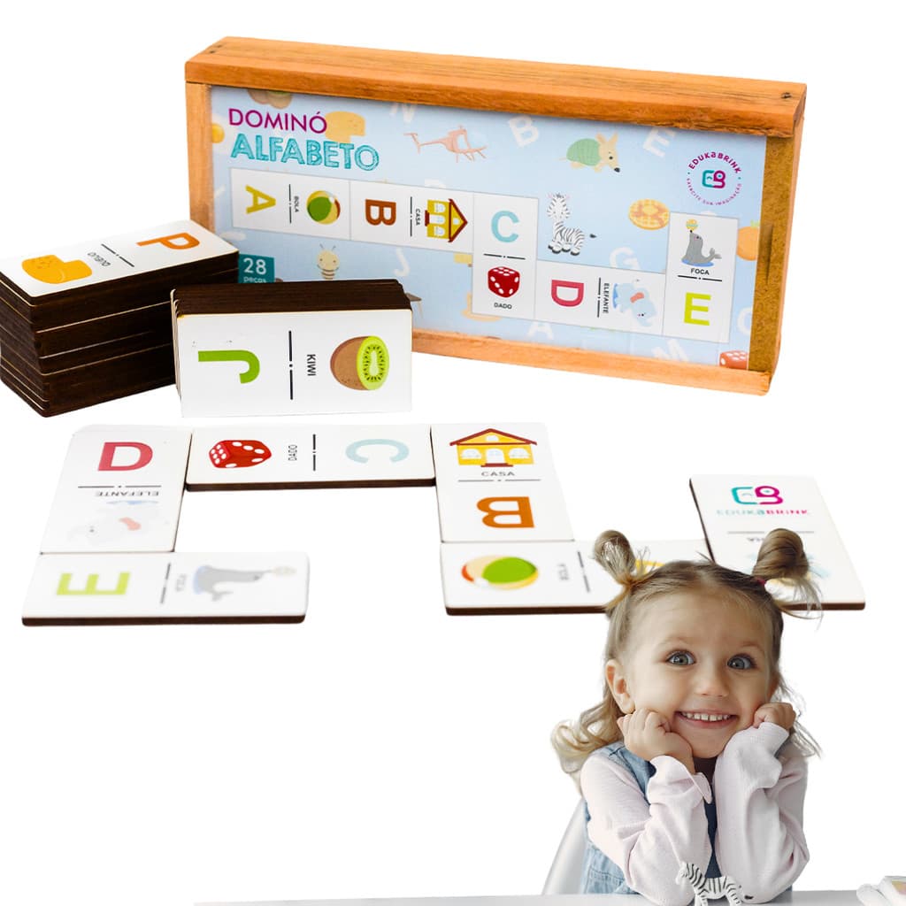 Brinquedo Pedagogico Educativo - Domino do Alfabeto