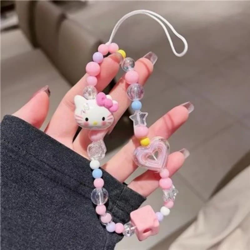 Conjunto De Alça E Chaveiro De Gatinho Fofo Com Corda De Prevenção De Perdas Para Telefone Airpods