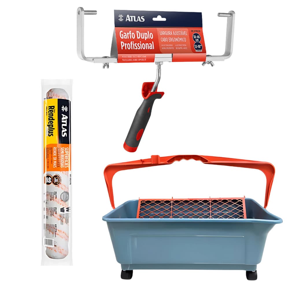 Kit P/ Pintura Garfo Duplo Rolo Big Caçamba 25l Rodas - Rendeplus