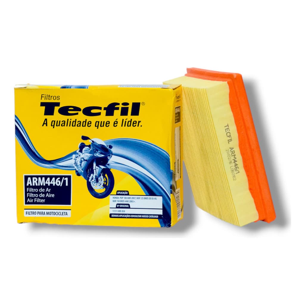 Filtro Ar Tecfil Moto Pop 100 110i 2007 Até 2023 Arm446/1