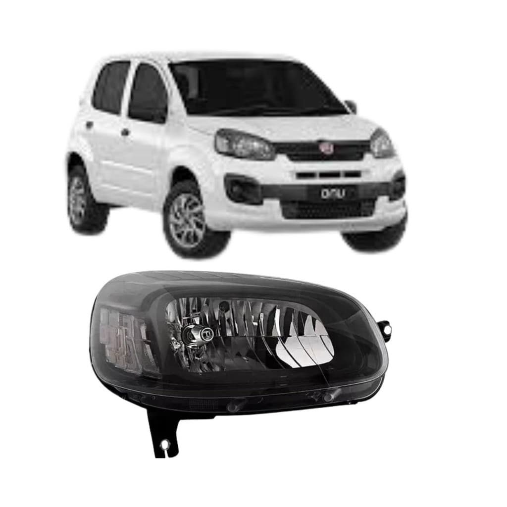 Farol Fiat Uno Way 2015 a 2019 Fume Direito