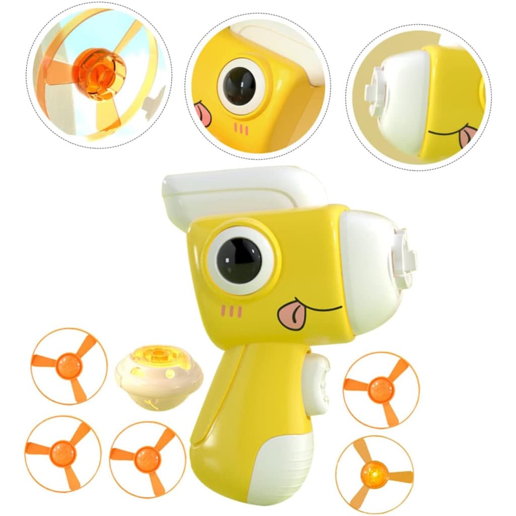 Brinquedo de arma de disco voador pião para criança 4-7 anos