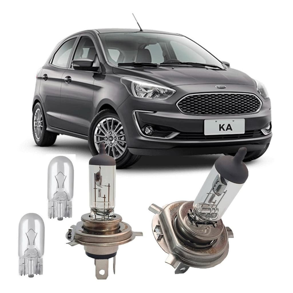Lâmpadas Farol Ford Ka 2015 2016 2017 2018 2019 2020 4 Unid