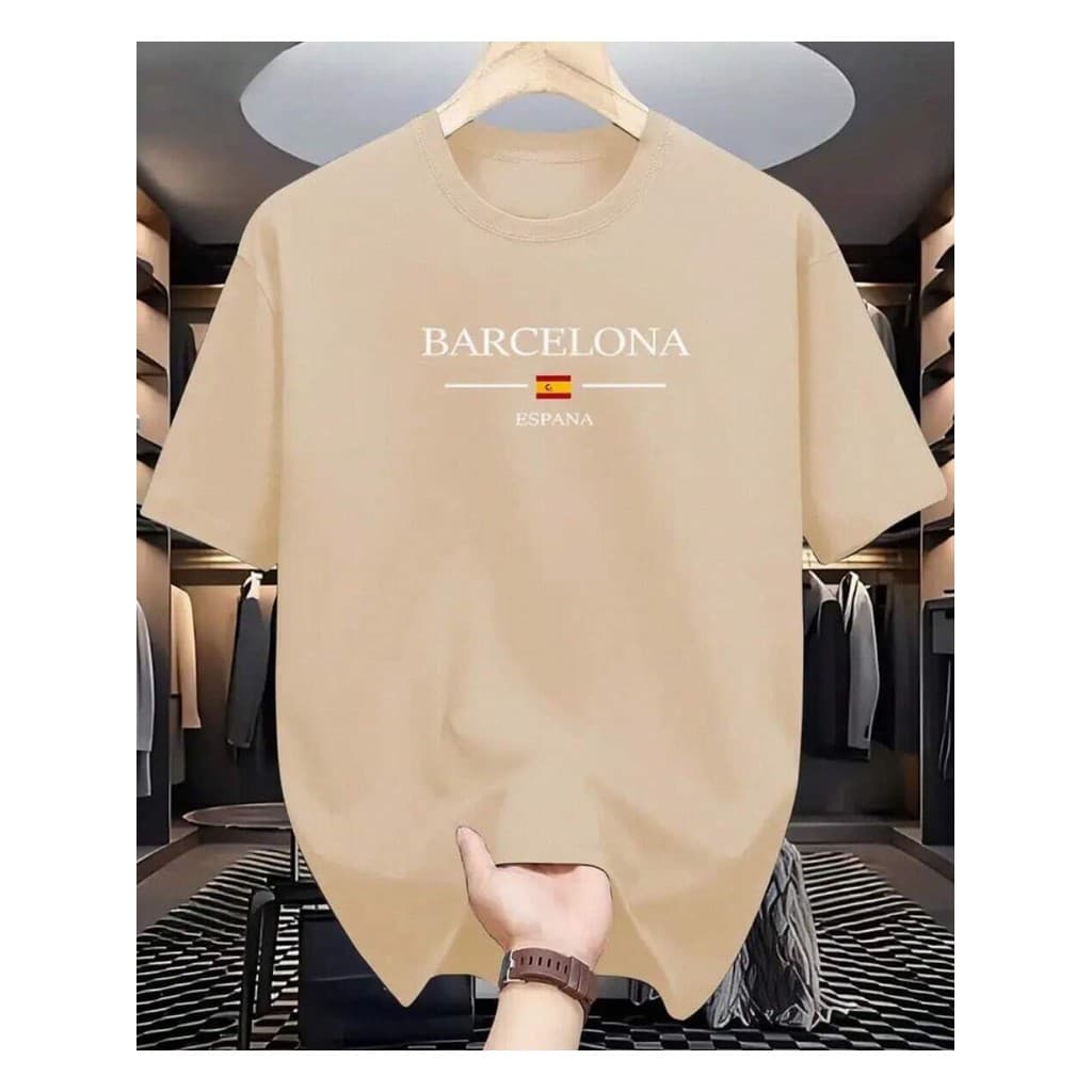Camiseta Masculina Barcelona Camisa 100% Algodão Blusa Premium Lançamento