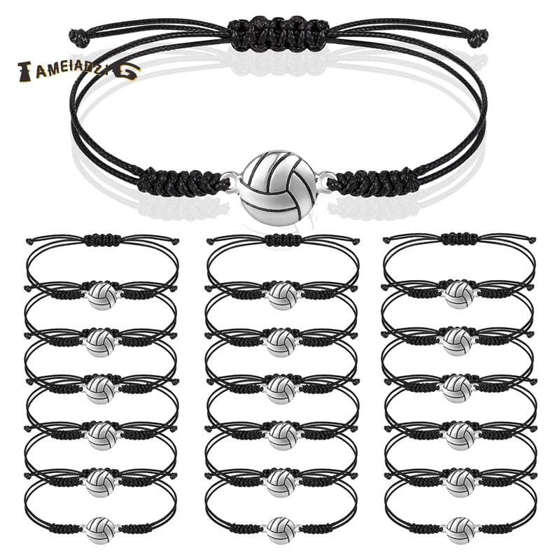 🔥Pulseiras De Vôlei De 24 Peças , Pulseira Com Pingente De Corda Trançada Decoração De