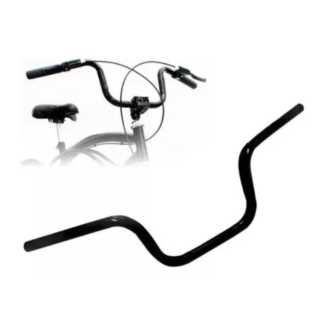 Guidão Tipo Moto Cg Titan aço Reforçado preto para bike bicicleta para mesa 21.1mm