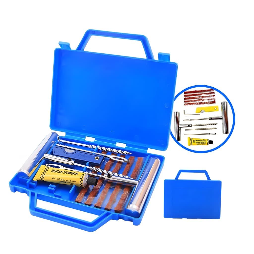 Kit Reparo de Metal para Pneus de Carros Motos + Macarrão + Maleta premium 12 Peças Zapstore