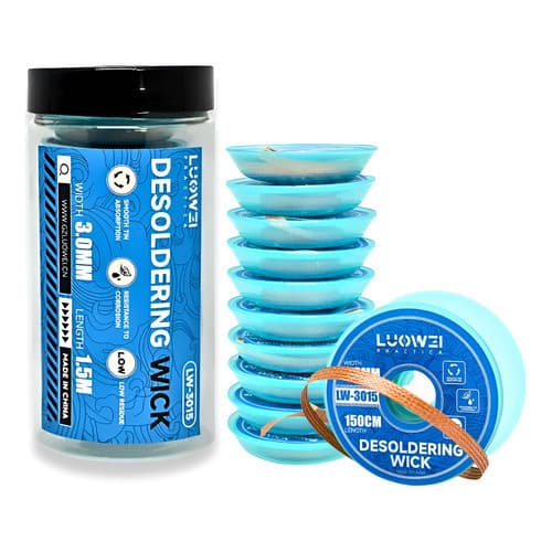 Kit Com 10 Fita Malhas Dessoldadora Luowei-3015 3,0mm