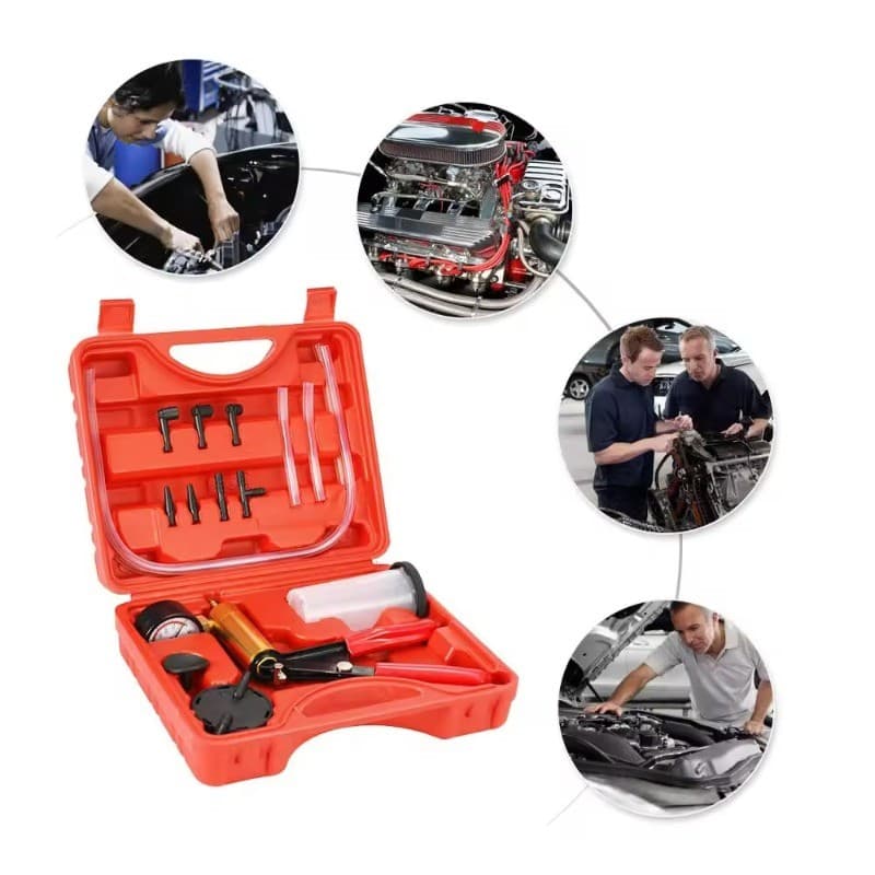 Kit de bomba de vácuo automotiva, kit de sangria de fluido de freio com bomba manual