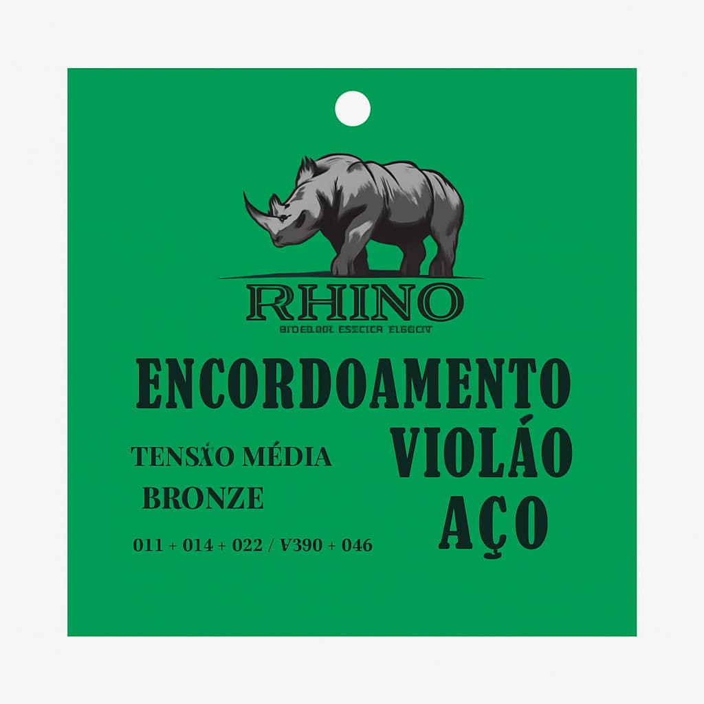 Encordoamento 0.11 Rhino Bronze Violão Aço