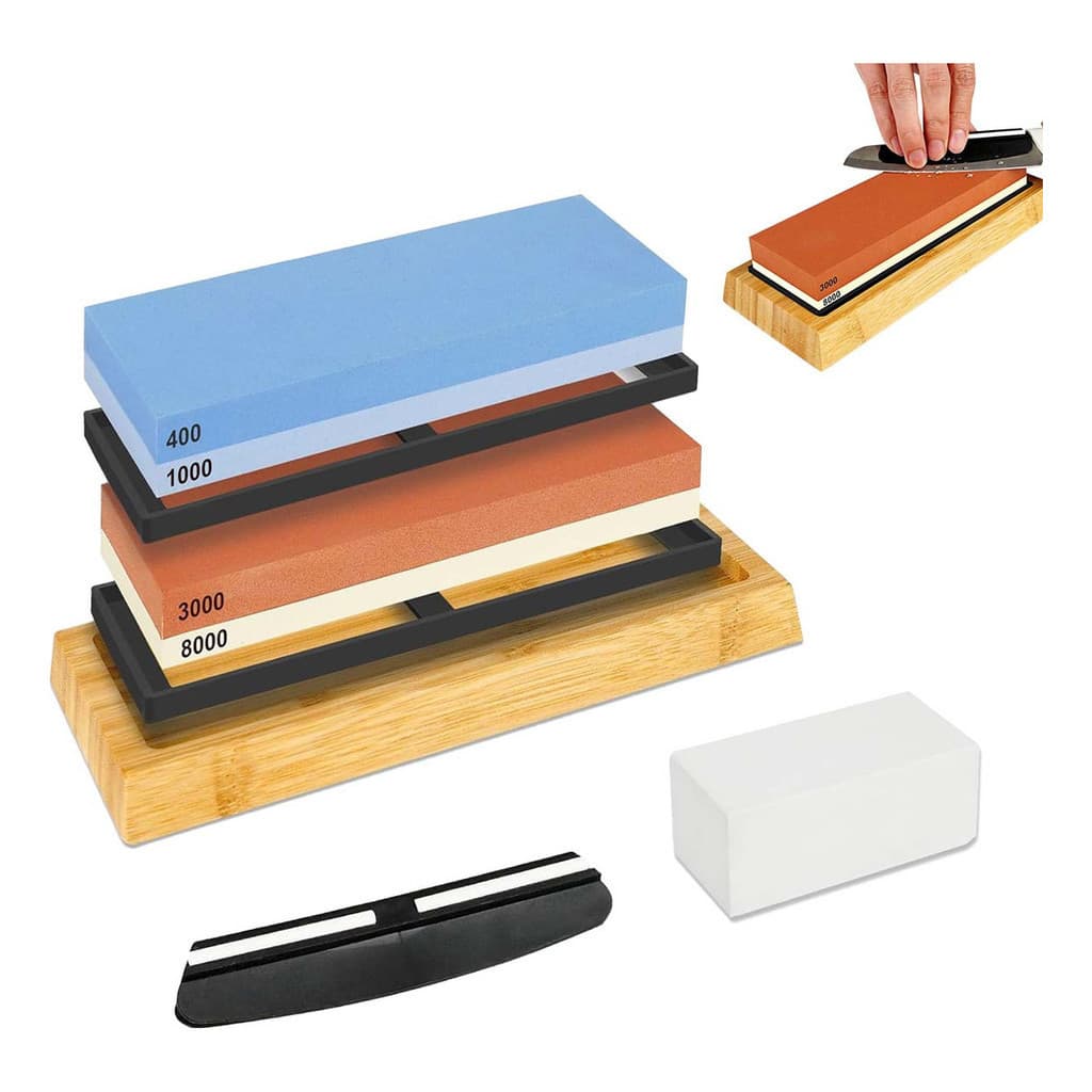Kit 2 Afiador Premium Pedra Corindo 400/1000 3000/8000