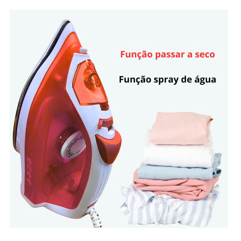 Ferro De Passar Roupa A Vapor 110v 220v Temperatura Passar A Seco Economia Eletrodoméstico
