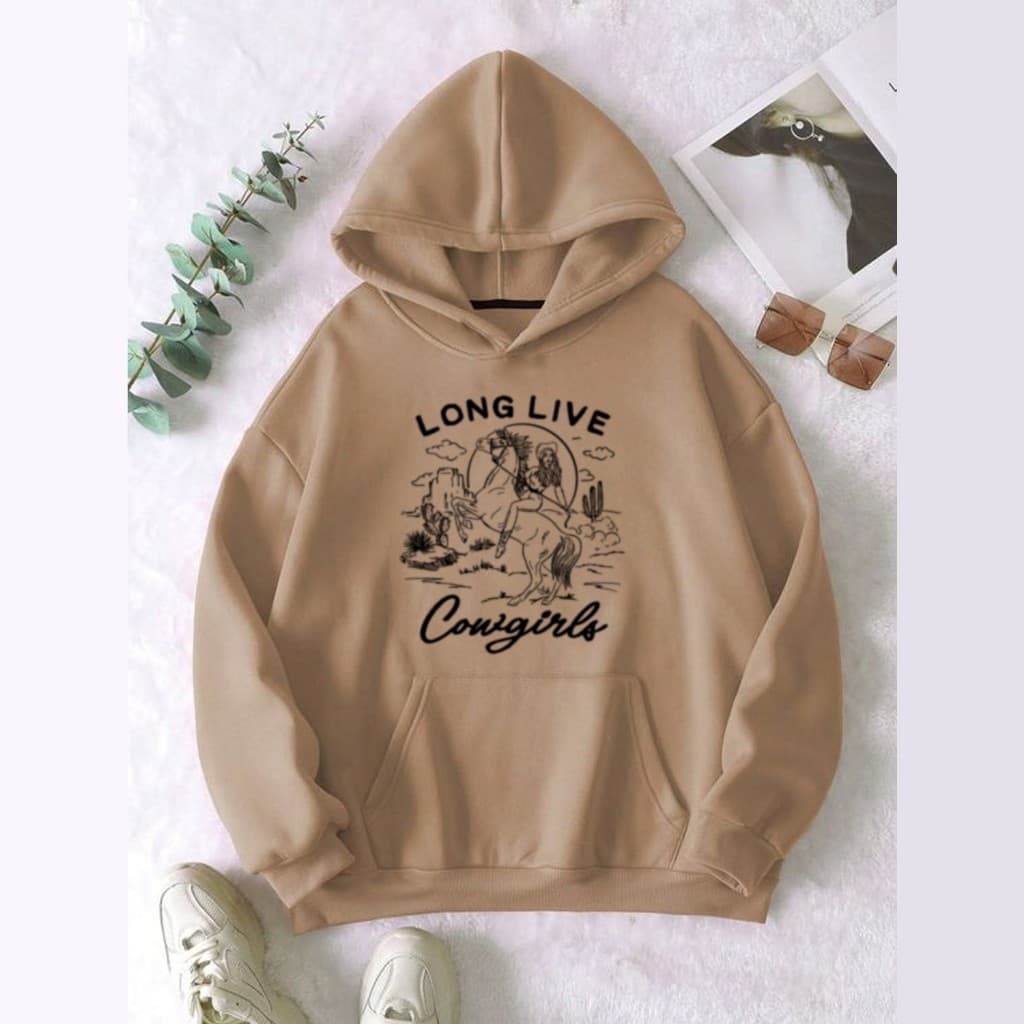 MOLETOM MOLETOM MOLETOM Moletom Canguru Unissex "Long live cowgirls"