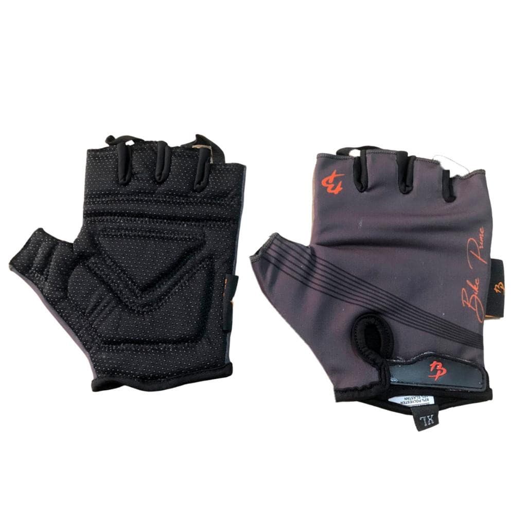 Par de Luvas Para Ciclista Bike Bicicleta Com Gel Super Confortavel Laranja e Preta