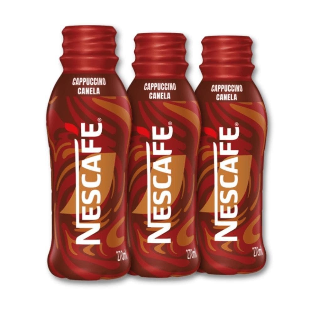 Cappuccino com Canela Nescafé Gelado Kit 3 unidades de 270ml