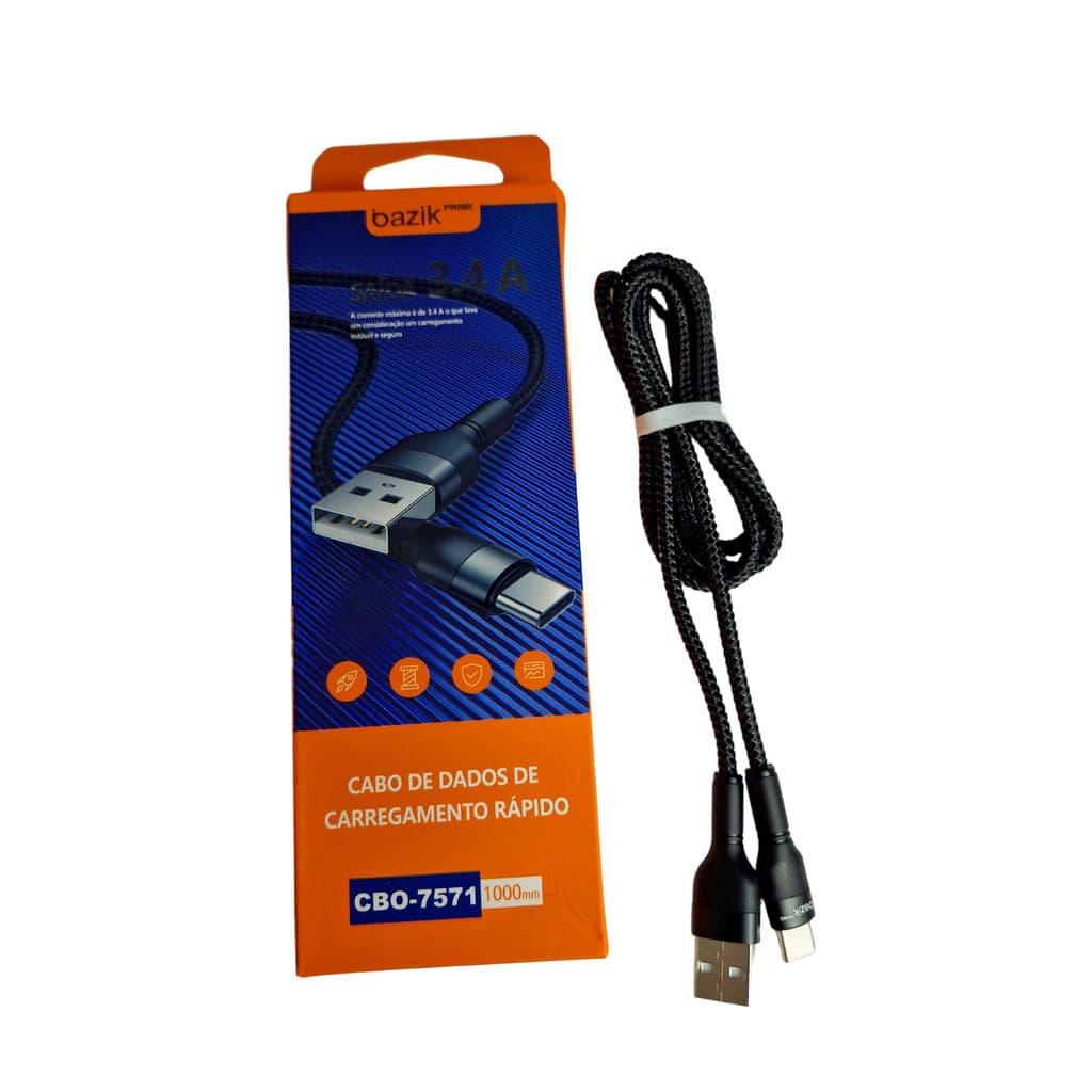 Cabo Carregador - USB TIPO-C carga rápida
