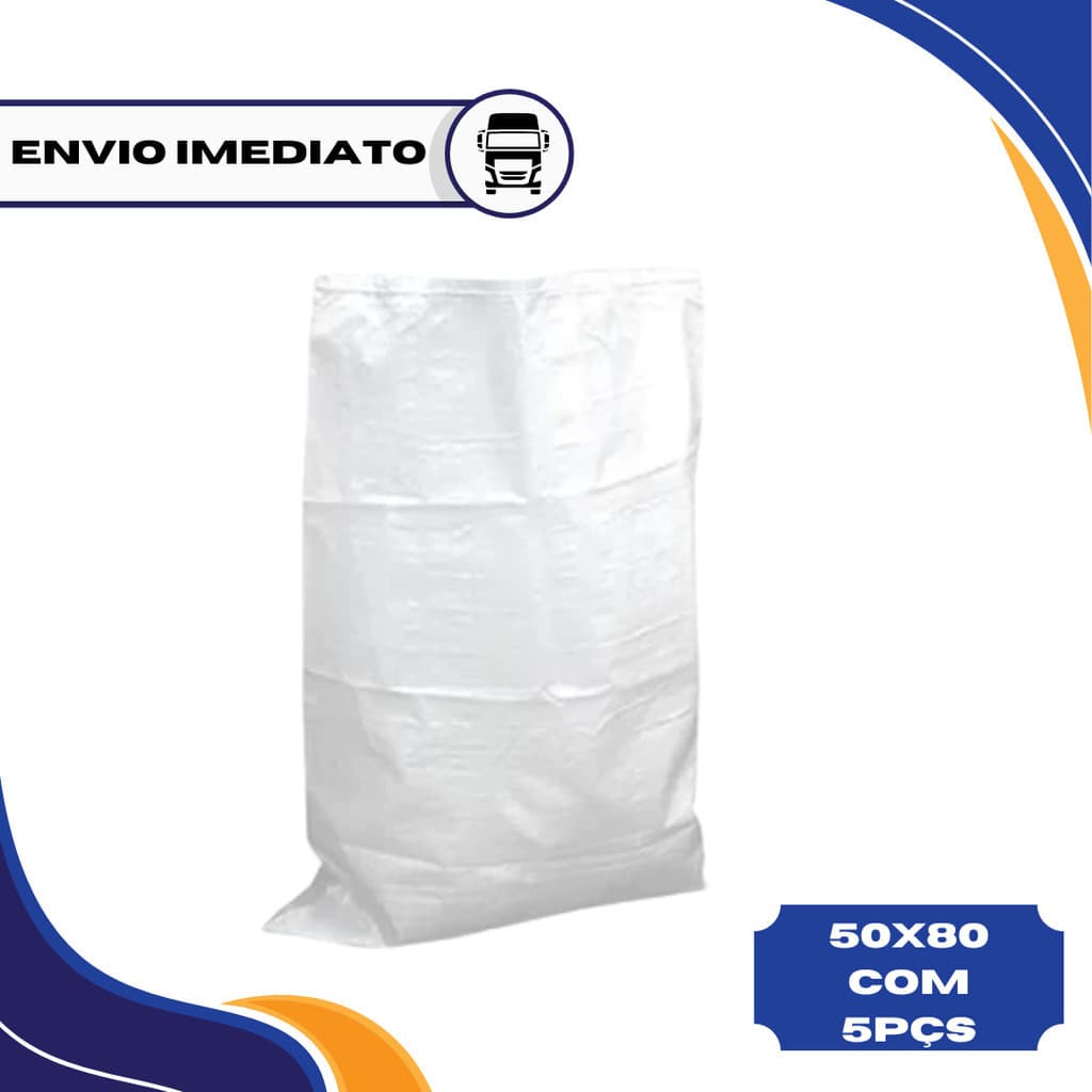 Saco De Rafia 5 Unidades Novo Virgem Entulho Multiuso Reforçado