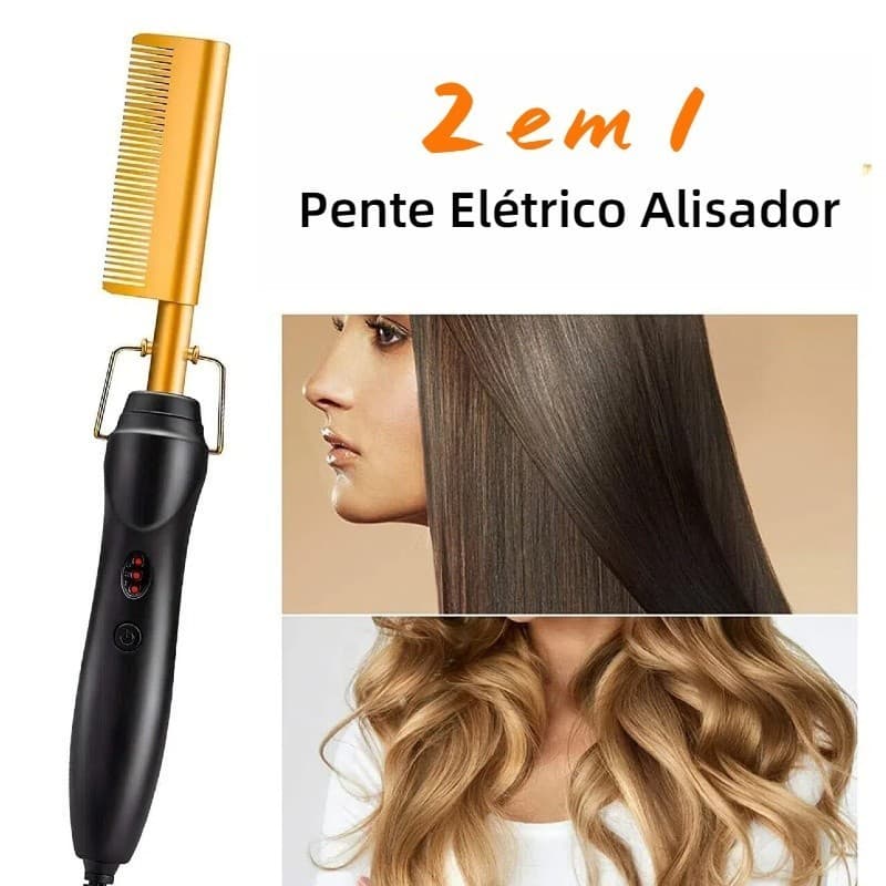 Pente Elétrico Alisador Cabelo Aquecimento Milti-fucional Chapinha Artiga 110V-220V