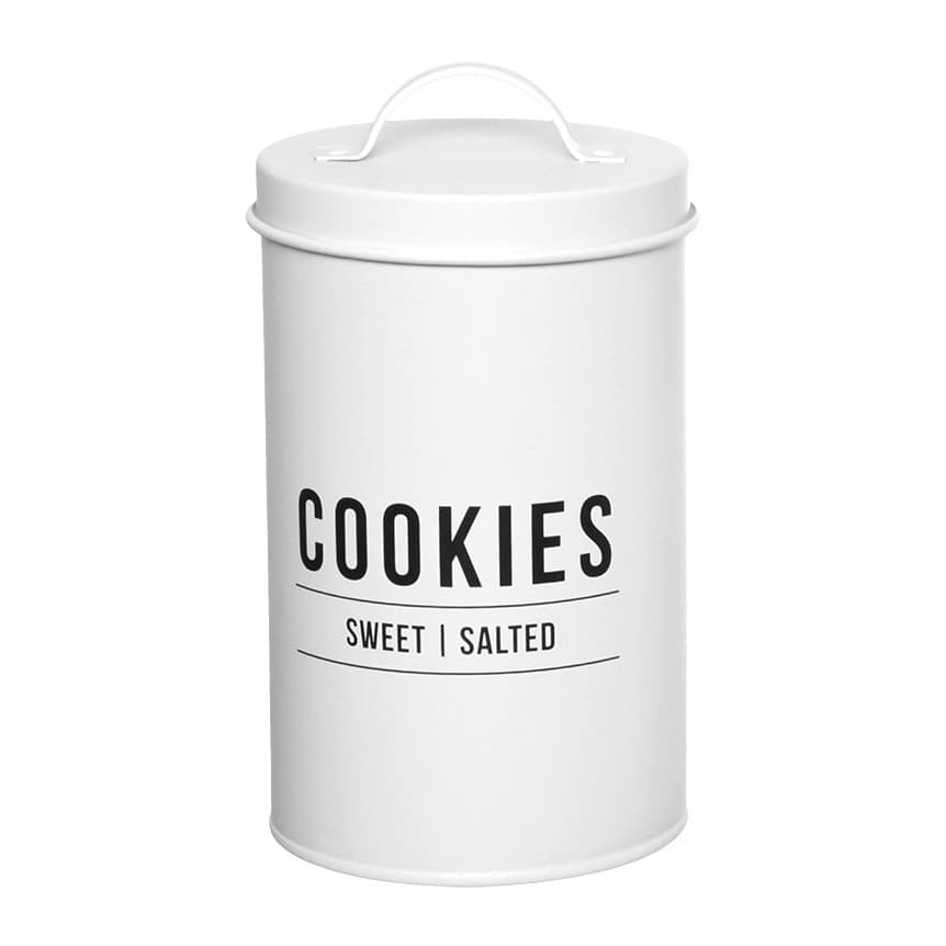Pote para Biscoito Bolacha Café da Manhã Mesa Posta de Aço Manhattan Branco