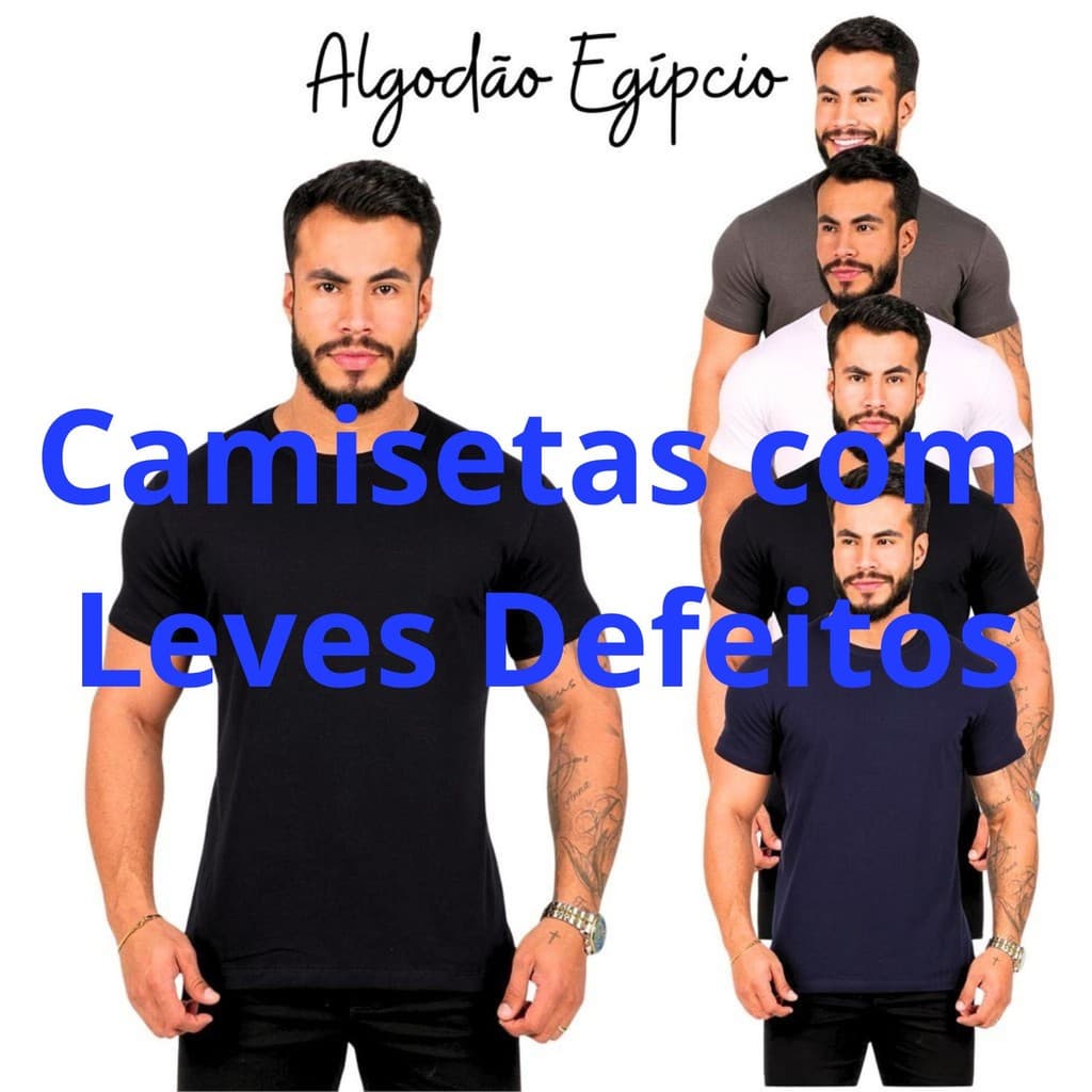 Camiseta Masculina Camisa Basica Varios Modelos Com Leves Defeitos