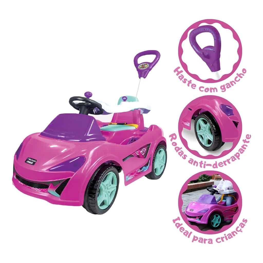 Quadriciclo De Passeio Pedal Infantil 30kg Mc Laram Rosa - Maral