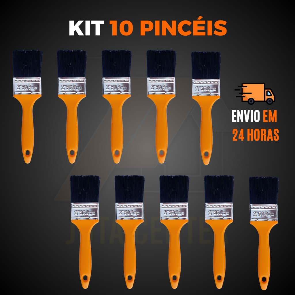 Kit Pincel Trincha Pintura 2 Polegadas Profissional