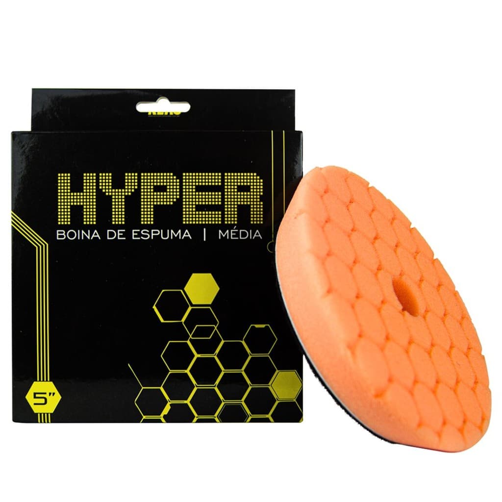 Boina De Espuma Laranja Média Refino Hyper 5 Polegadas Kers
