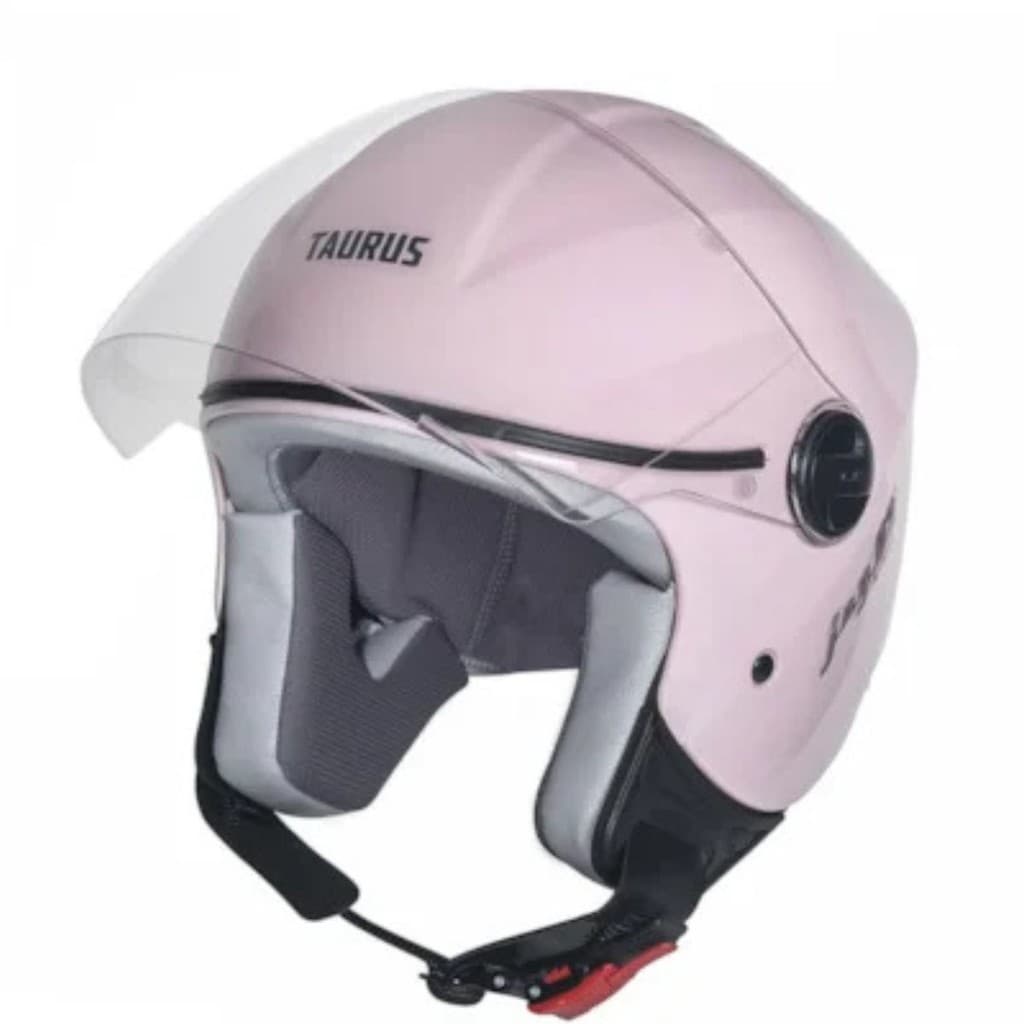 Capacete Moto Joy23 Design Aberto By Taurus Couro Rosa Claro