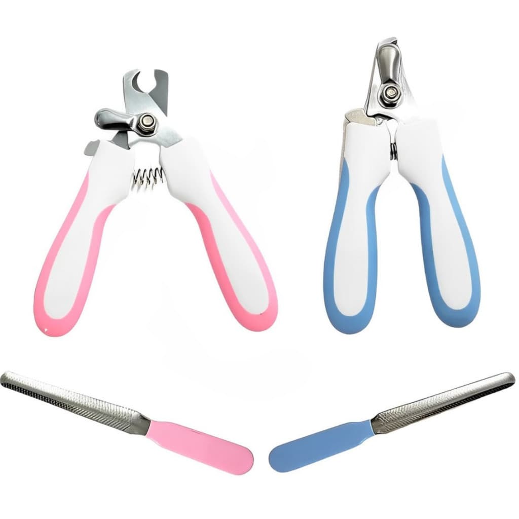 Kit Alicate Pet Tesoura Corte De Unhas Cães E Gatos + Lixa Lima de unha