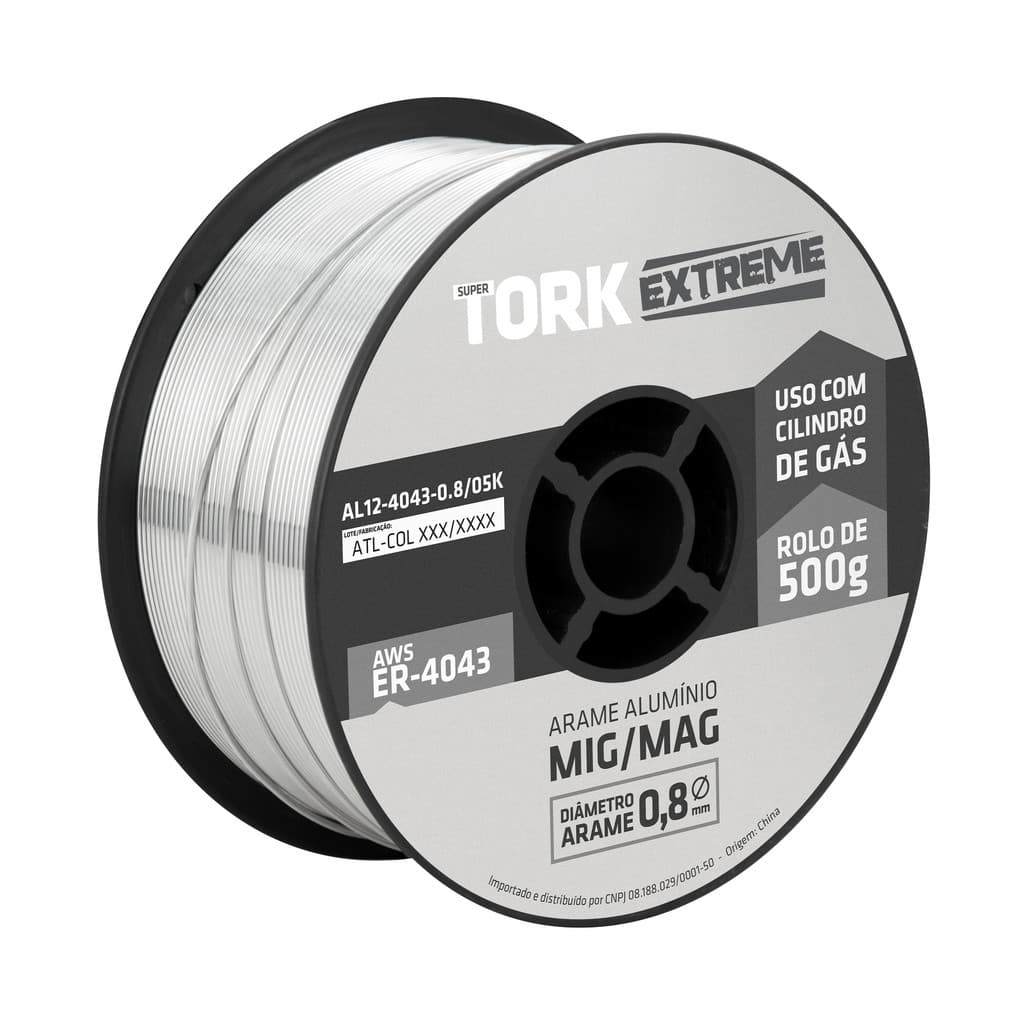 Arame de Solda Mig Alumínio Uso Com gás 0.8mm Rolo de 500g