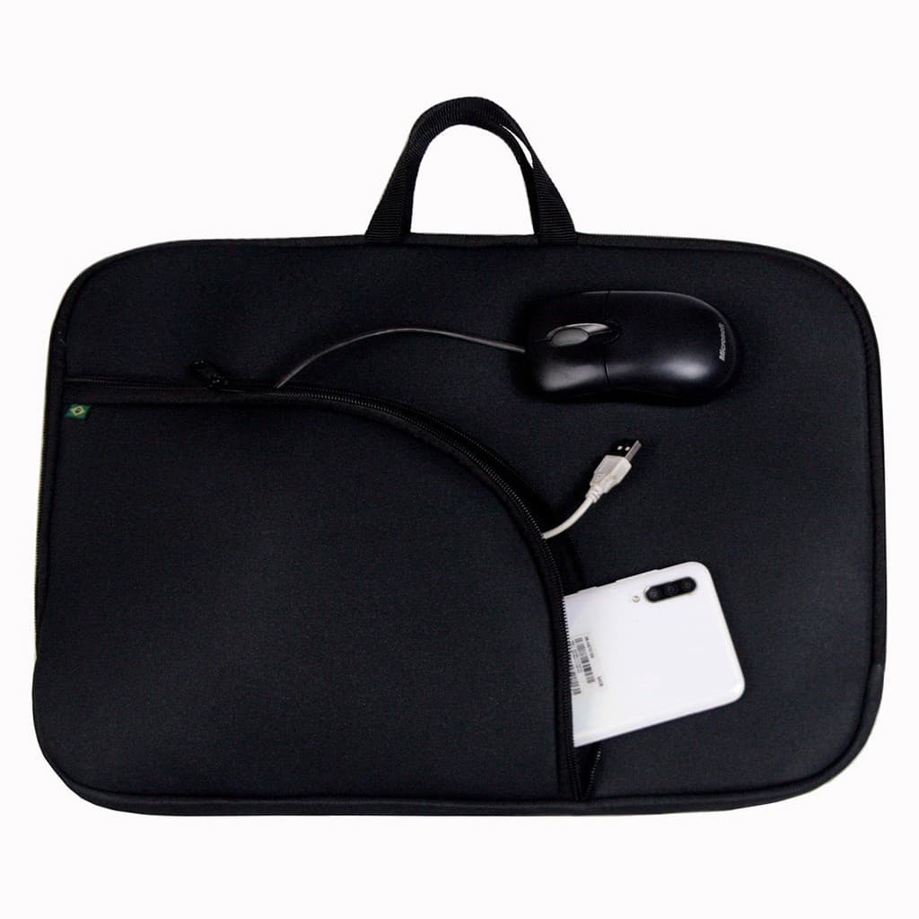 Bolsa Case Capa Estojo Com Bolso e Alça Para Notebook/Macbook 14"/15,6"/17"