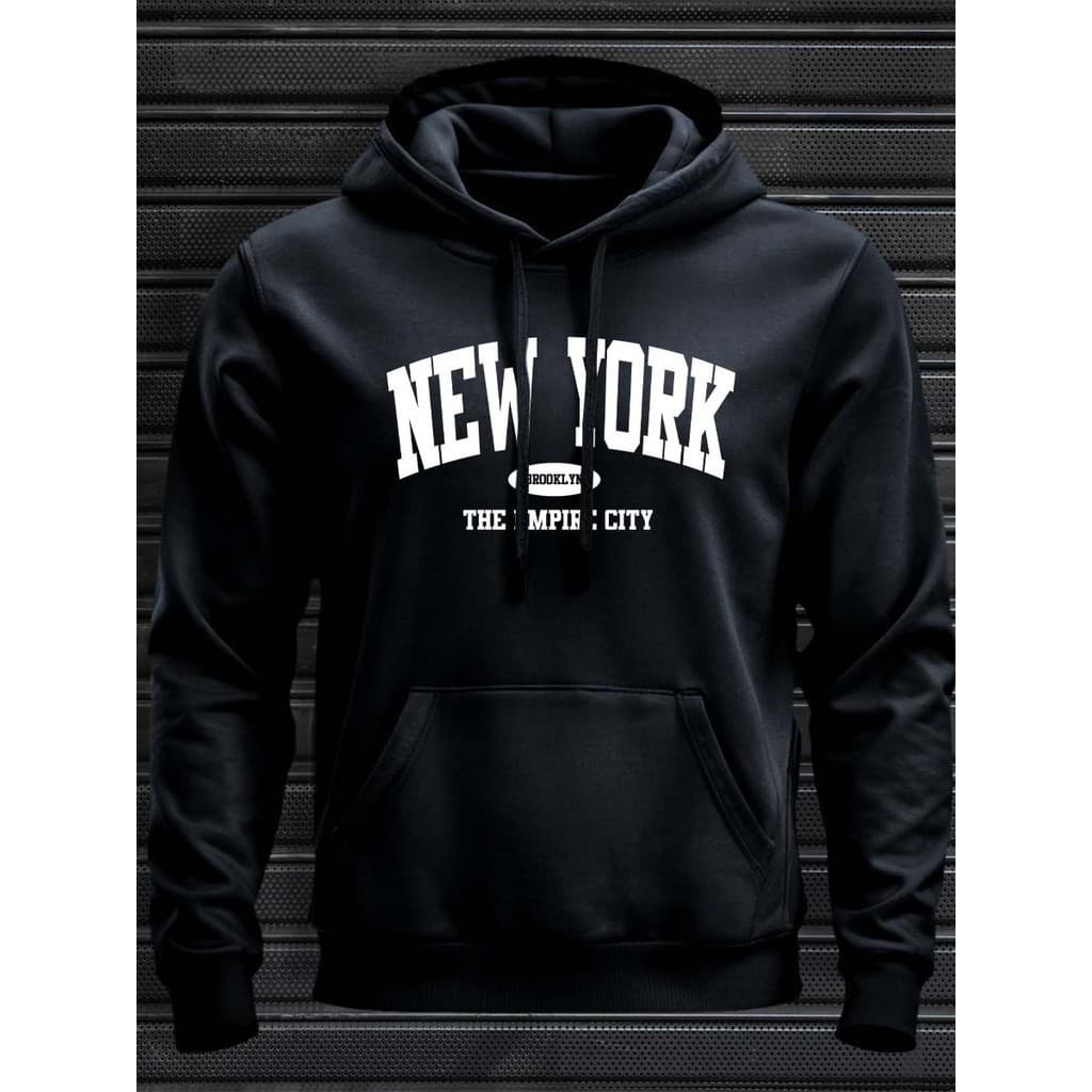 Blusa De Frio New York City Moletom Canguru Unissex Agasalho Quente Casaco Inverno Moleton Algodão