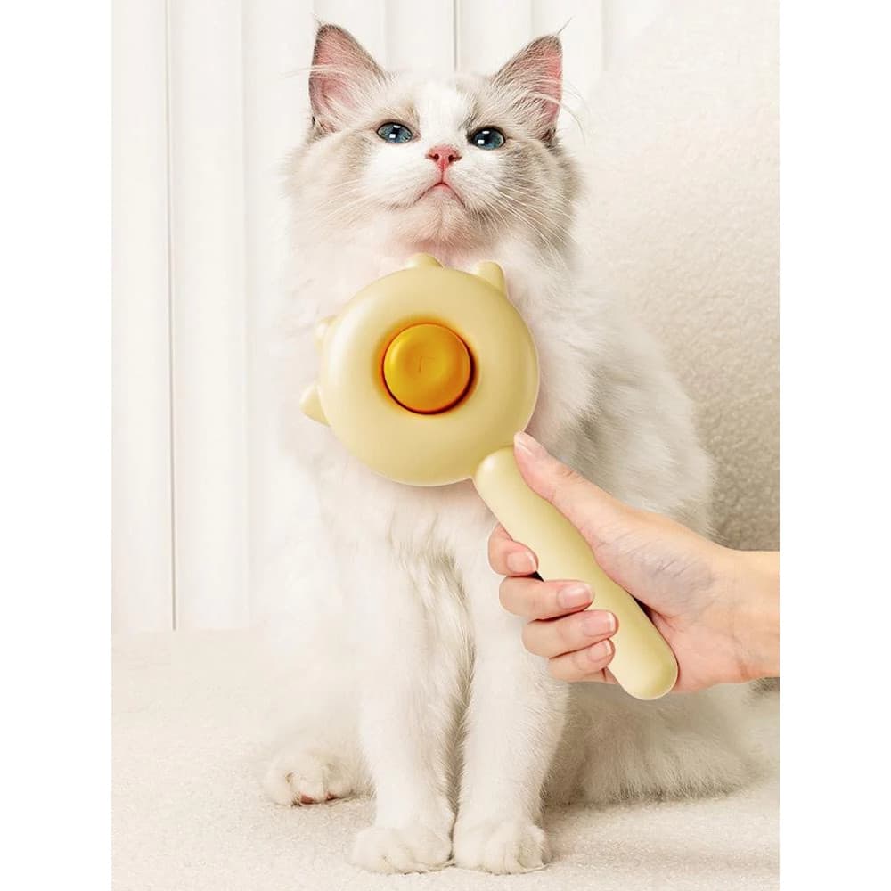 Escova para gato cachorros autolimpante antiderrapante para pelo emaranhado cuidados para animais