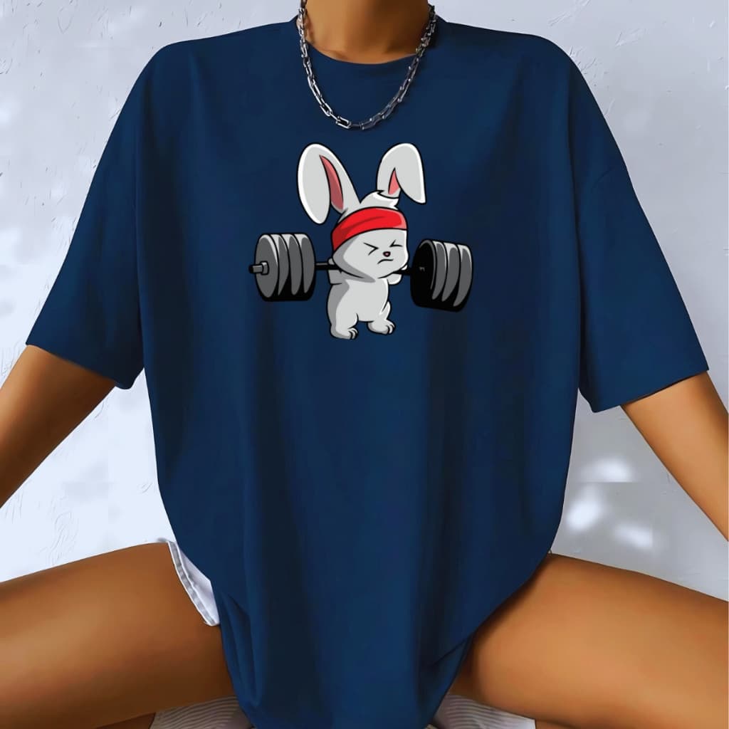 Blusa Feminina Camiseta pra Academia Algodão 100% Oversized Confortável Tshirt