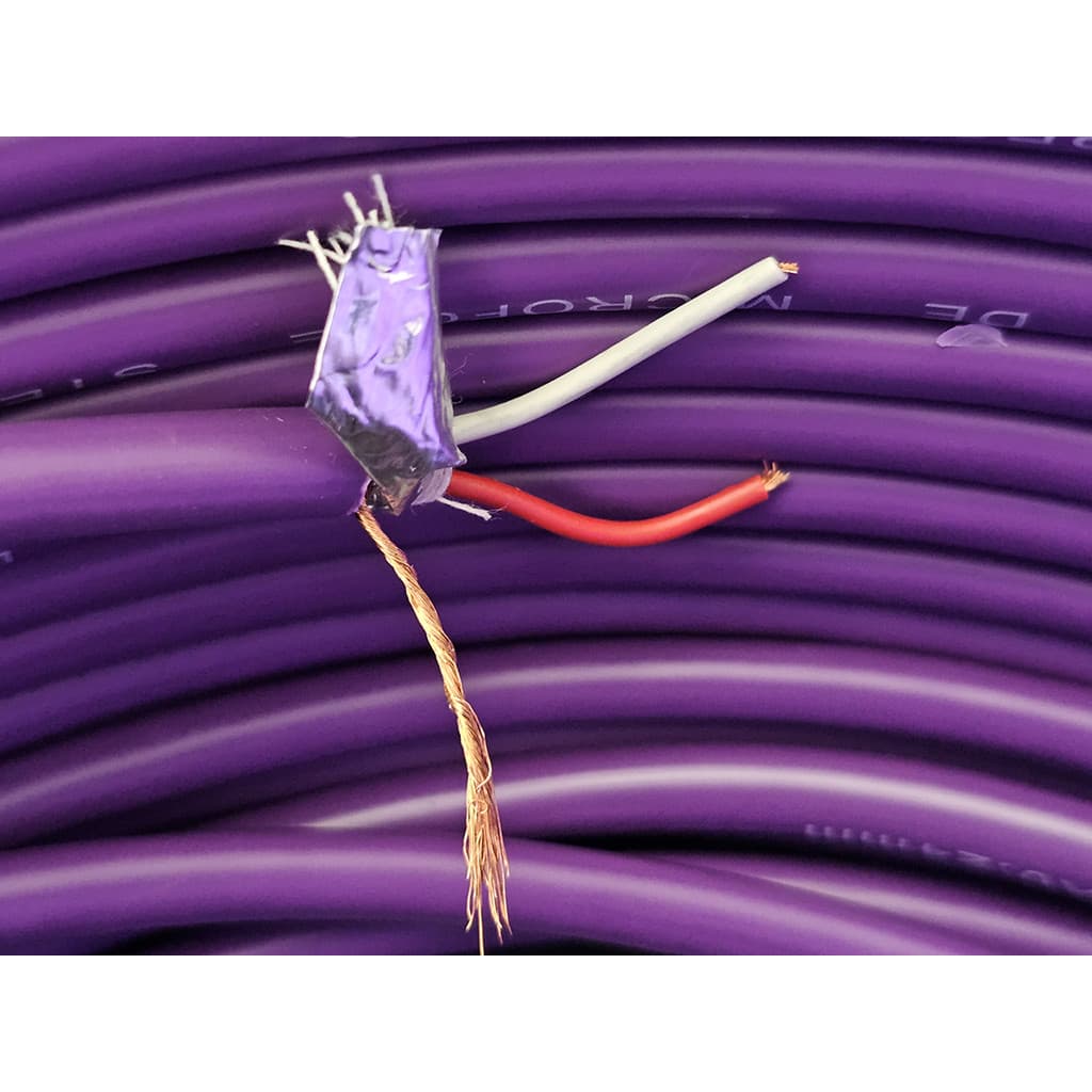 BSV55033 Cabo Microfone Balanceado Estéreo 2 X 0,24mm Roxo 20 Metros
