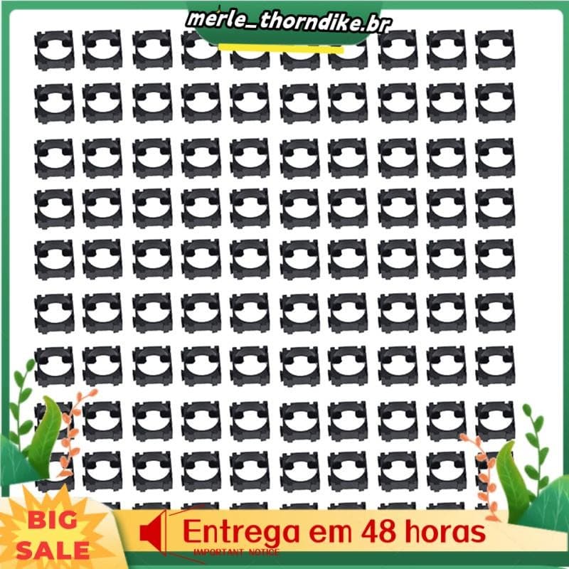 100 Peças 18650 Suporte De Bateria De Íon-Lítio Célula Cilíndrica Portátil Para Projetos DIY