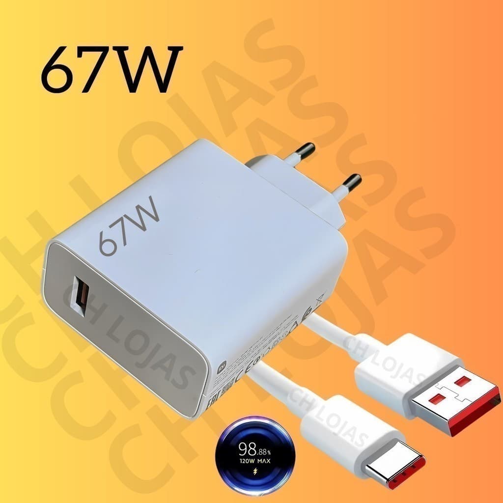 Fonte Usb Carregador Ultra Carregar Rápido 67w Usb C