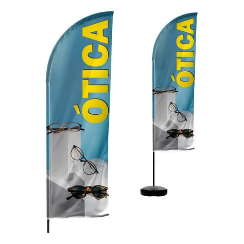Wind Banner Ótica 2.5 Fly Flag Metros Dupla Face Só Tecido