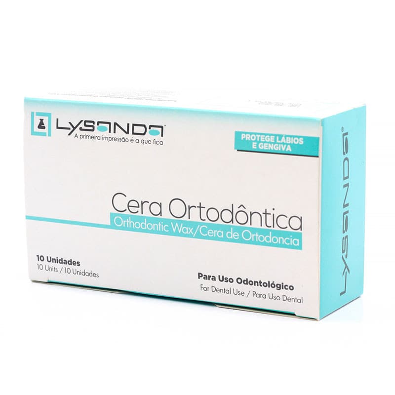 Cera Ortodôntica - Lysanda Embalagem com 10 caixas com 5 bastões de cera cada
