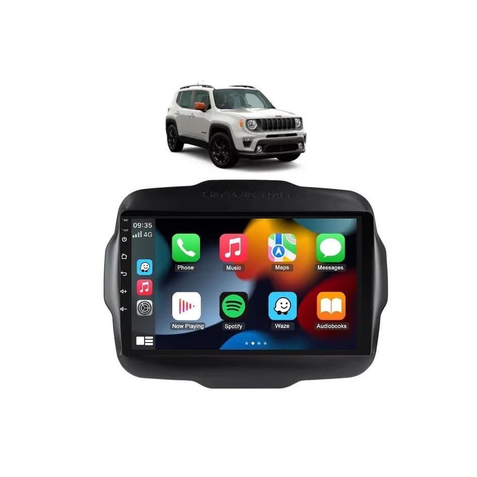 Kit Multimídia Renegade PCD STD 2015 / 2024 9 Pol Android Carplay Gps 2/32GB - 915BR ROADSTAR