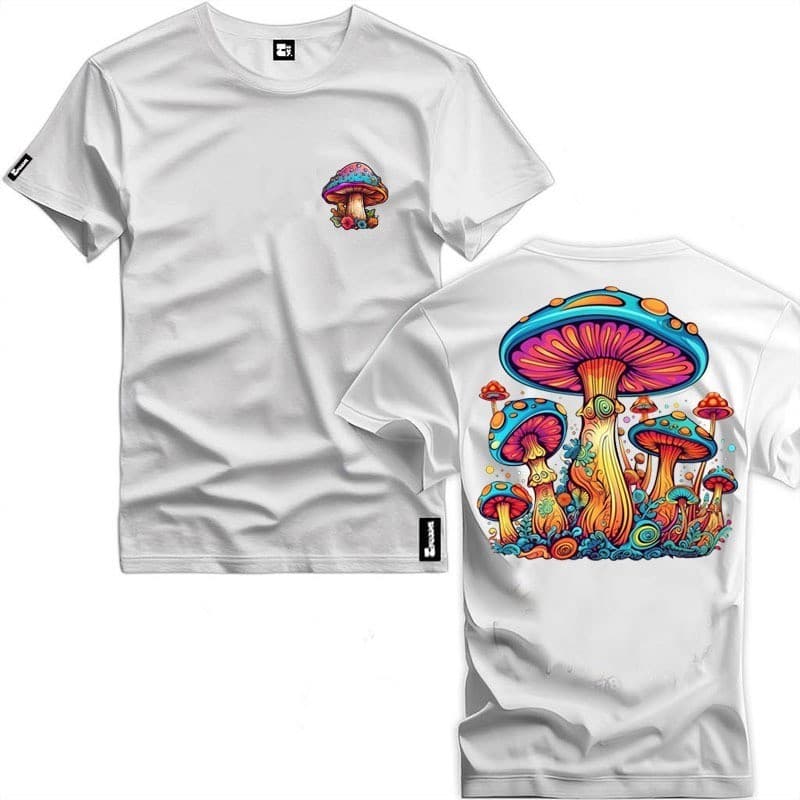 CAMISETA UNISSEX ESTAMPA PERSONALIZADA COGUMELO TERRESTE