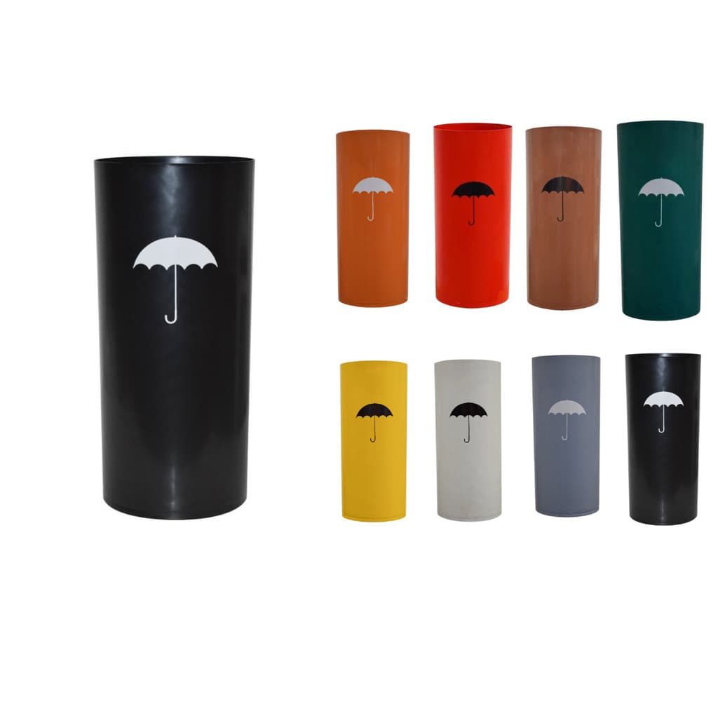 Porta Guarda Chuva Plástico Cores Diversas Adesivo Preto Branco Cesto Guardachuva Escritório Casa