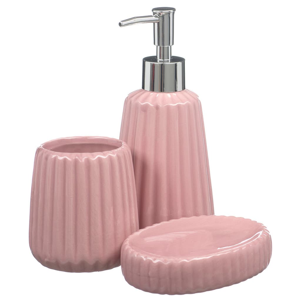 Conjunto Lavabo Banheiro Sabonete Líquido Porta Escova / 186