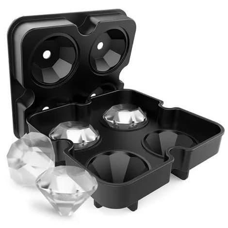 Forma Para Gelo Silicone Formato Esfera 4 Cavidades Para Bebidas