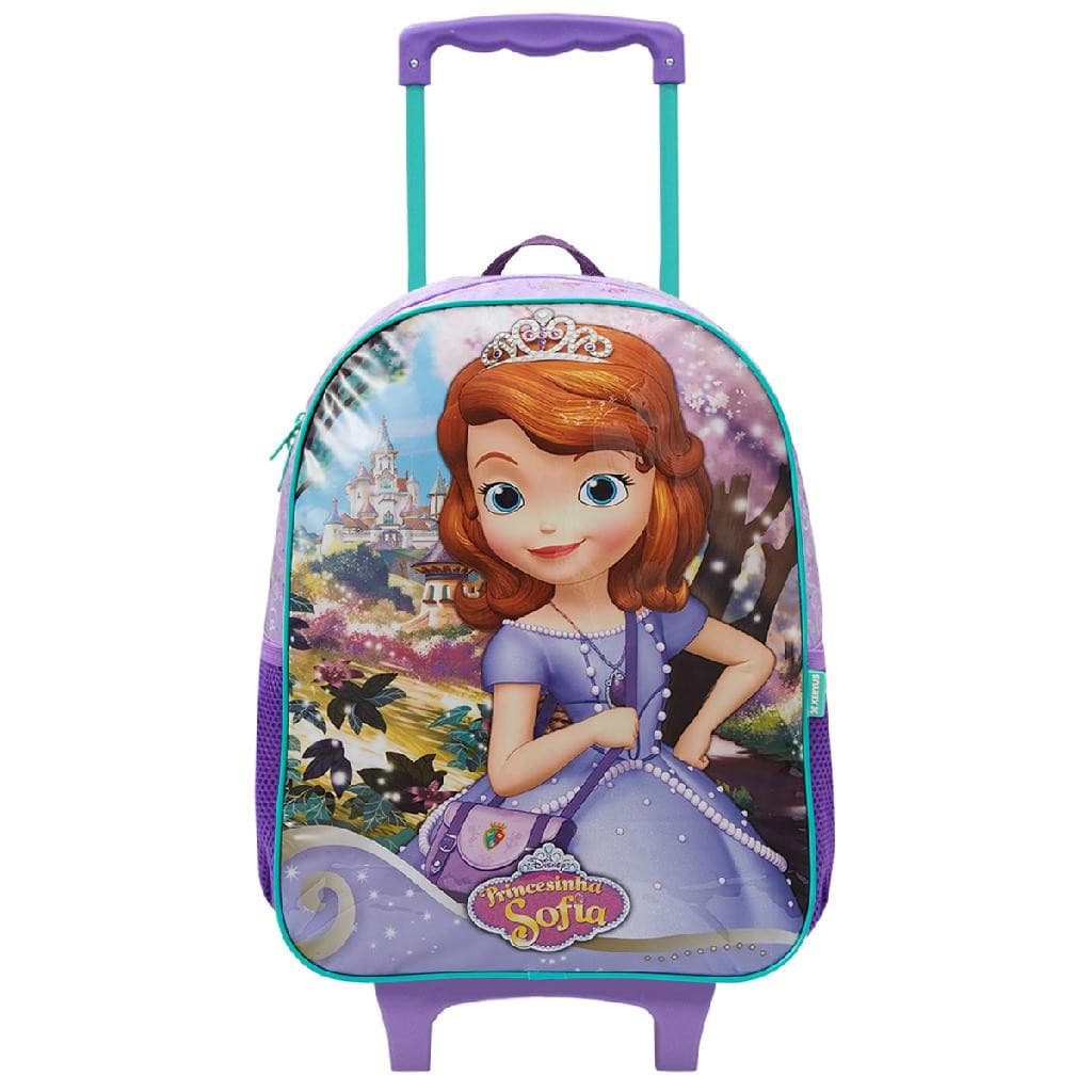Mochila Princesinha Sofia De Rodinhas Escolar Disney Meninas Infantil Volta às Aulas Xeryus