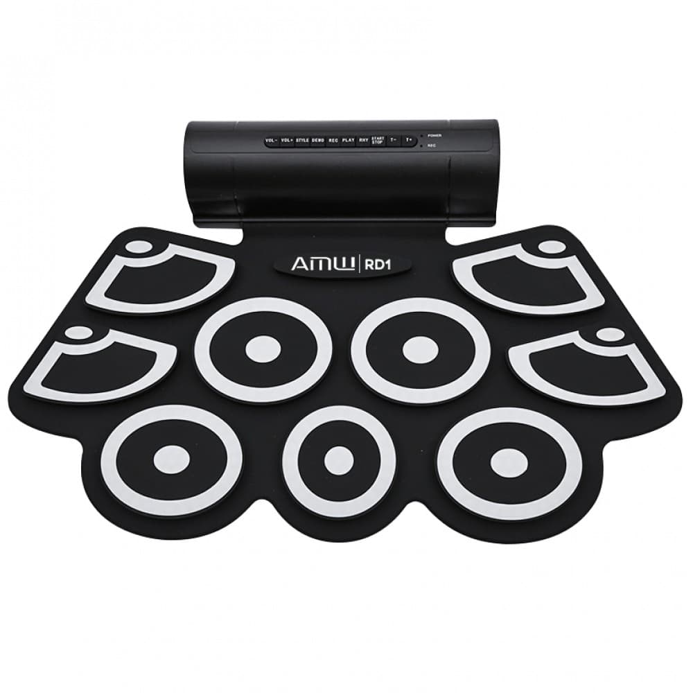 AMW RD1 Bateria Eletrônica Roll On Com Dois Alto falantes, acessórios e 7 timbres