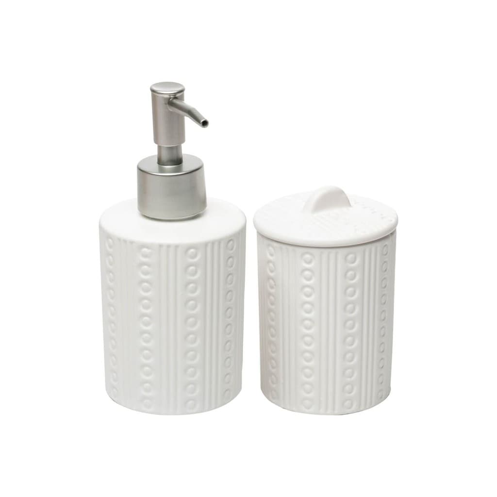 Conjunto para Banheiro Cerâmica Branco Point 2 Peças - Lyor