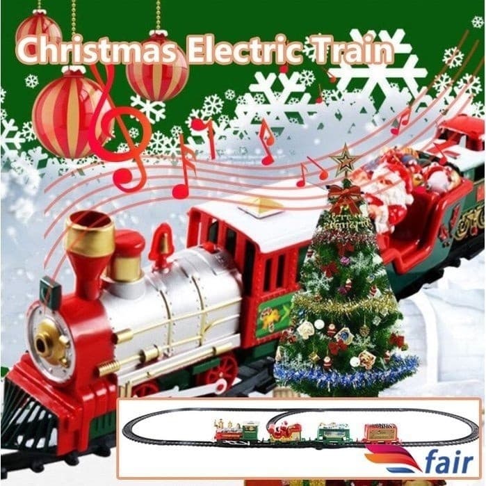 Enfeites de Natal Brinquedos De Trem Elétrico De Natal Carros De Sem Música Papai Noel Árvore Decoração Modelo Conjunto