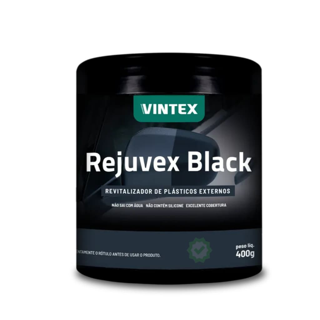 Revitalizador de Plásticos Vonixx Rejuvex Black 400g Restaurador de Plásticos Automotivos